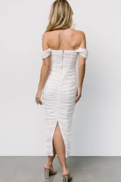 Baltic Born Alessandra Mesh Midi Dress | Off White