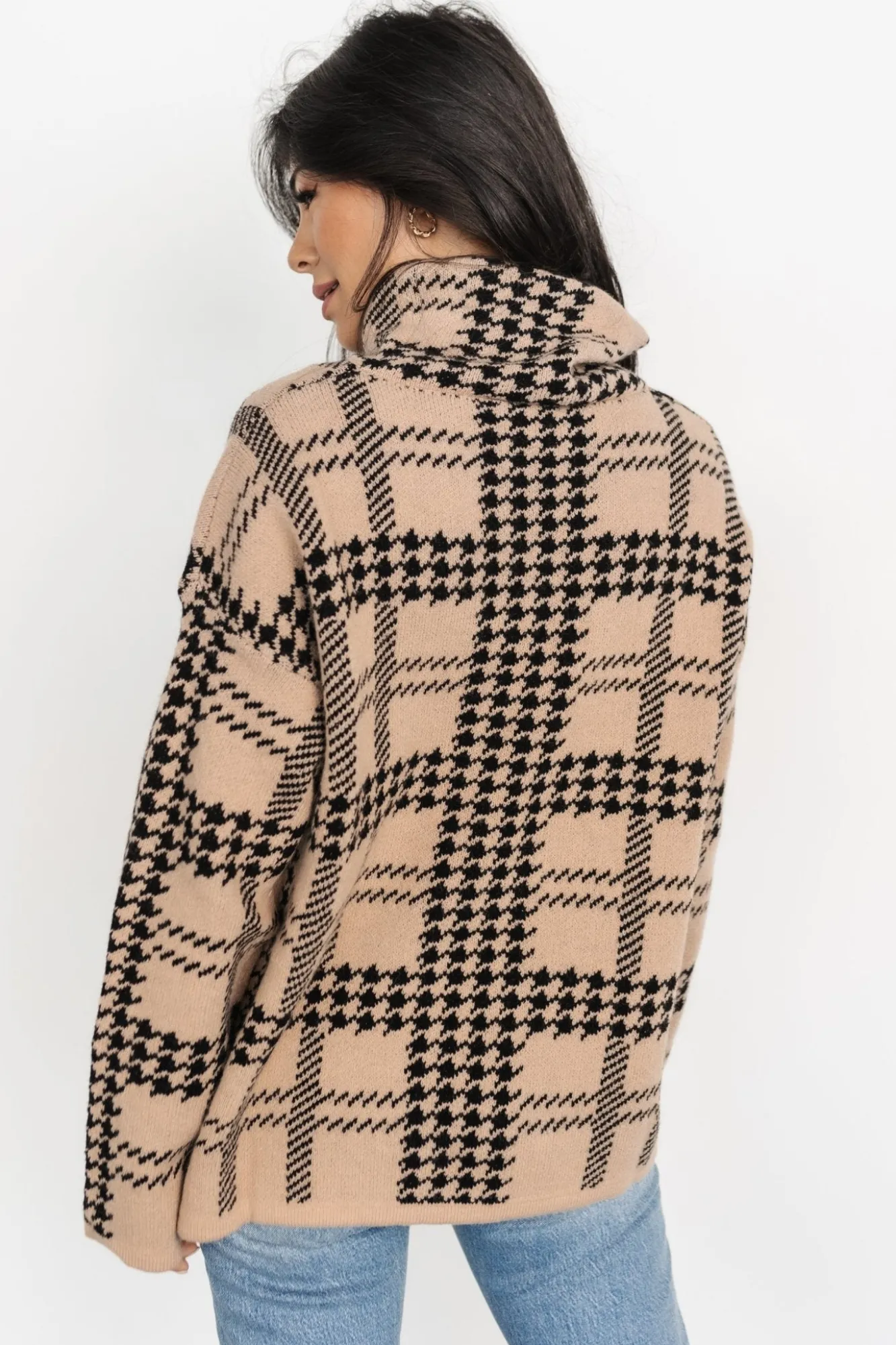 Baltic Born Alexander Turtleneck Sweater | Taupe + Black