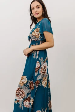 Baltic Born Alexandria Smocked Maxi Dress | Blue Floral