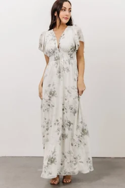 Baltic Born Alexandria Smocked Maxi Dress | Dusty Sage Floral