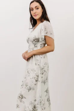 Baltic Born Alexandria Smocked Maxi Dress | Dusty Sage Floral