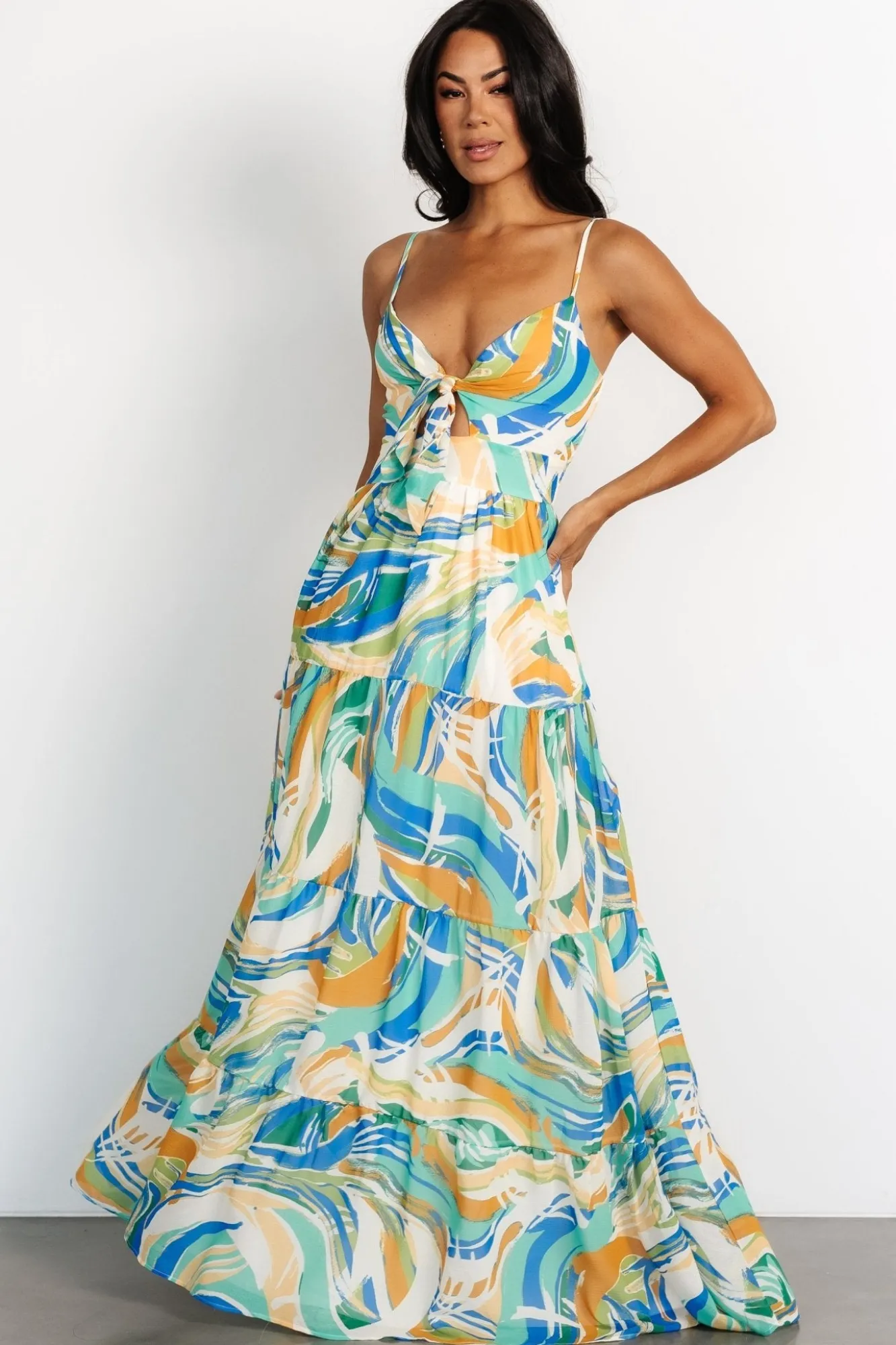 Baltic Born Alexis Maxi Dress | Blue Multi Print