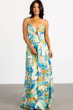 Baltic Born Alexis Maxi Dress | Blue Multi Print