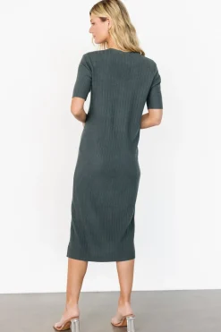 Baltic Born Alicia Ribbed Midi Dress | Dusty Jade