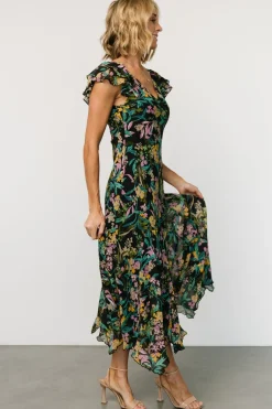 Baltic Born Alisa Maxi Dress | Black Floral