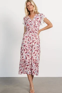 Baltic Born Aliyah Midi Dress | Berry Floral