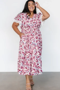 Baltic Born Aliyah Midi Dress | Berry Floral