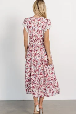 Baltic Born Aliyah Midi Dress | Berry Floral