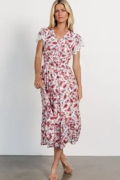 Baltic Born Aliyah Midi Dress | Berry Floral