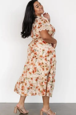 Baltic Born Aliyah Midi Dress | Coral Floral