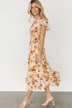 Baltic Born Aliyah Midi Dress | Coral Floral