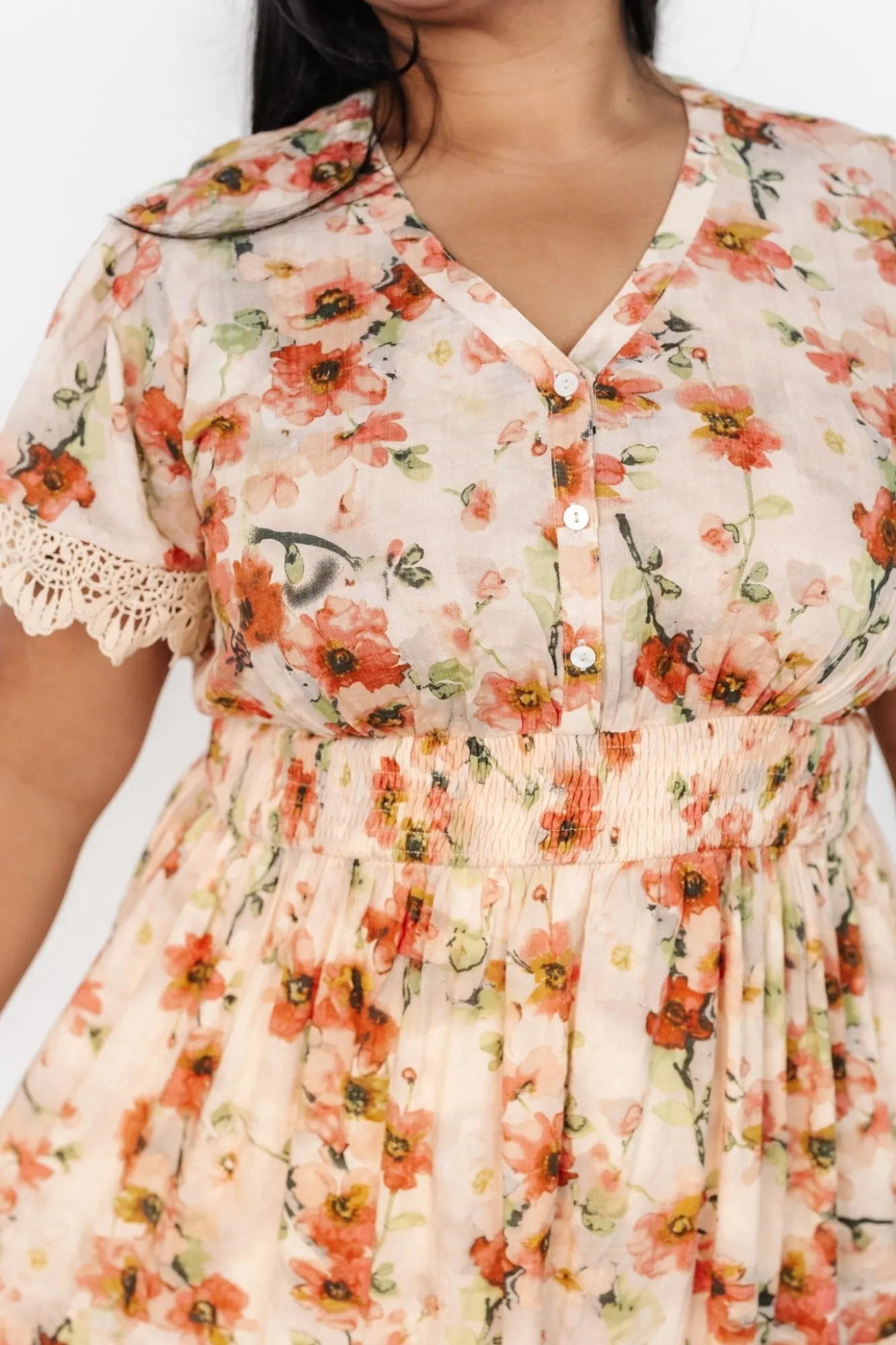 Baltic Born Aliyah Midi Dress | Coral Floral