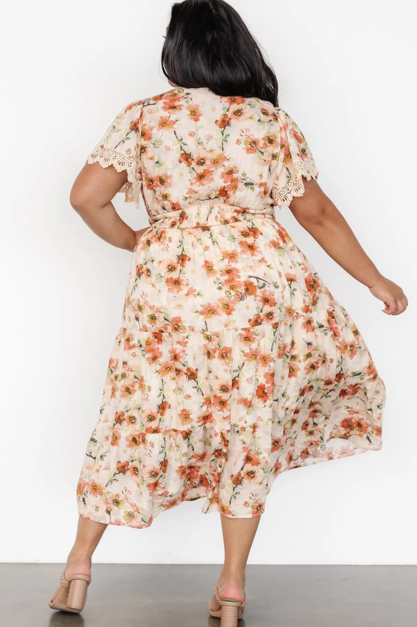 Baltic Born Aliyah Midi Dress | Coral Floral