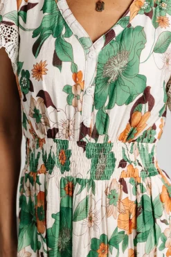 Baltic Born Aliyah Midi Dress | Green Floral