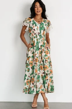 Baltic Born Aliyah Midi Dress | Green Floral