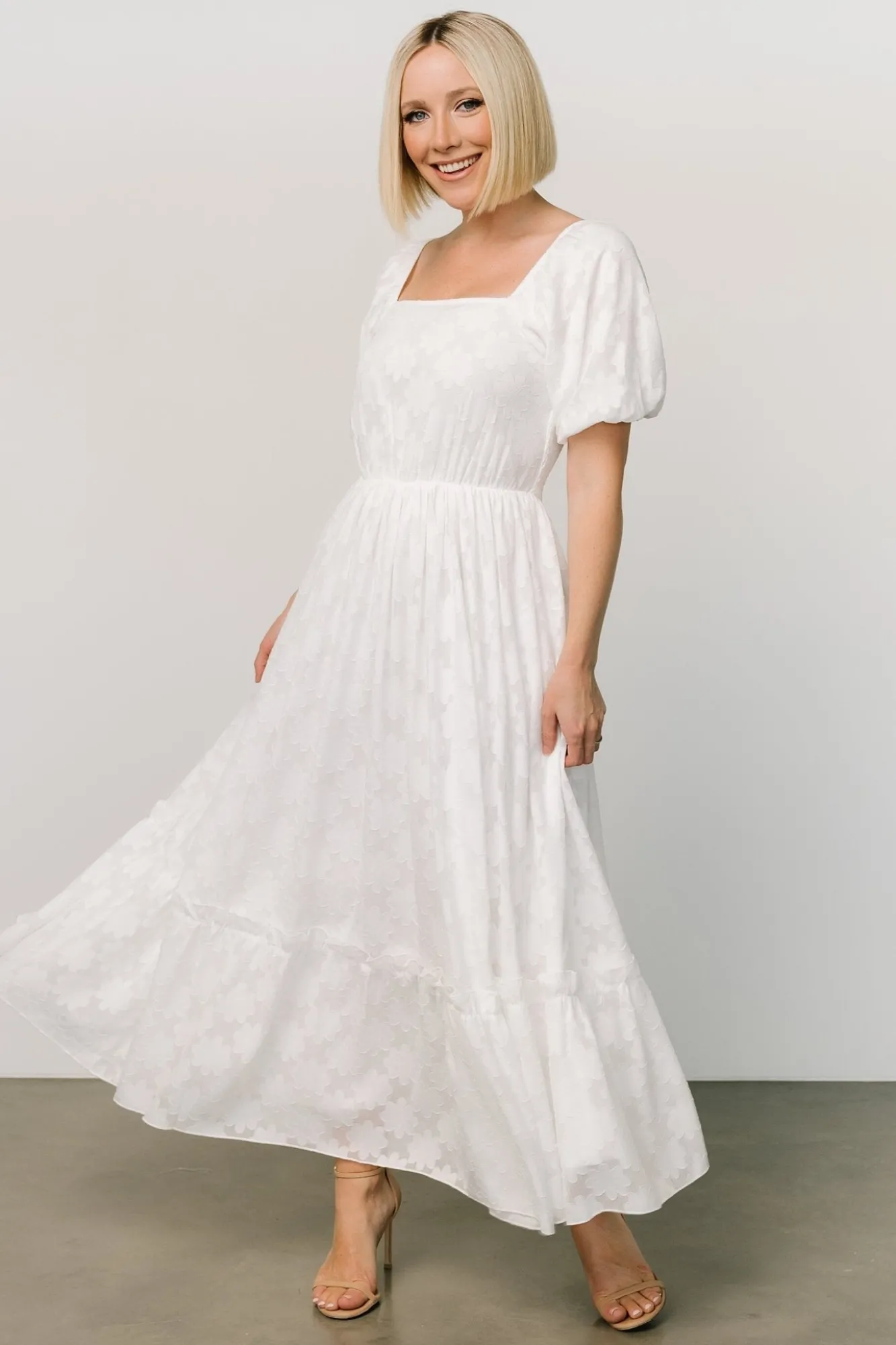 Baltic Born Alta Jacquard Maxi Dress | Off White