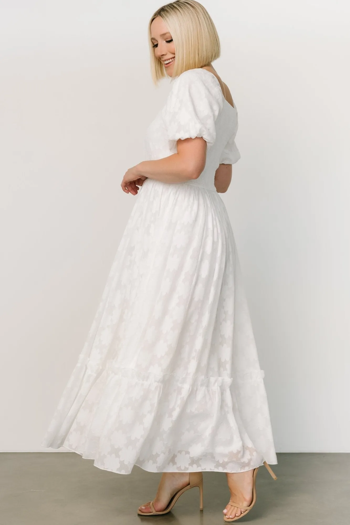 Baltic Born Alta Jacquard Maxi Dress | Off White