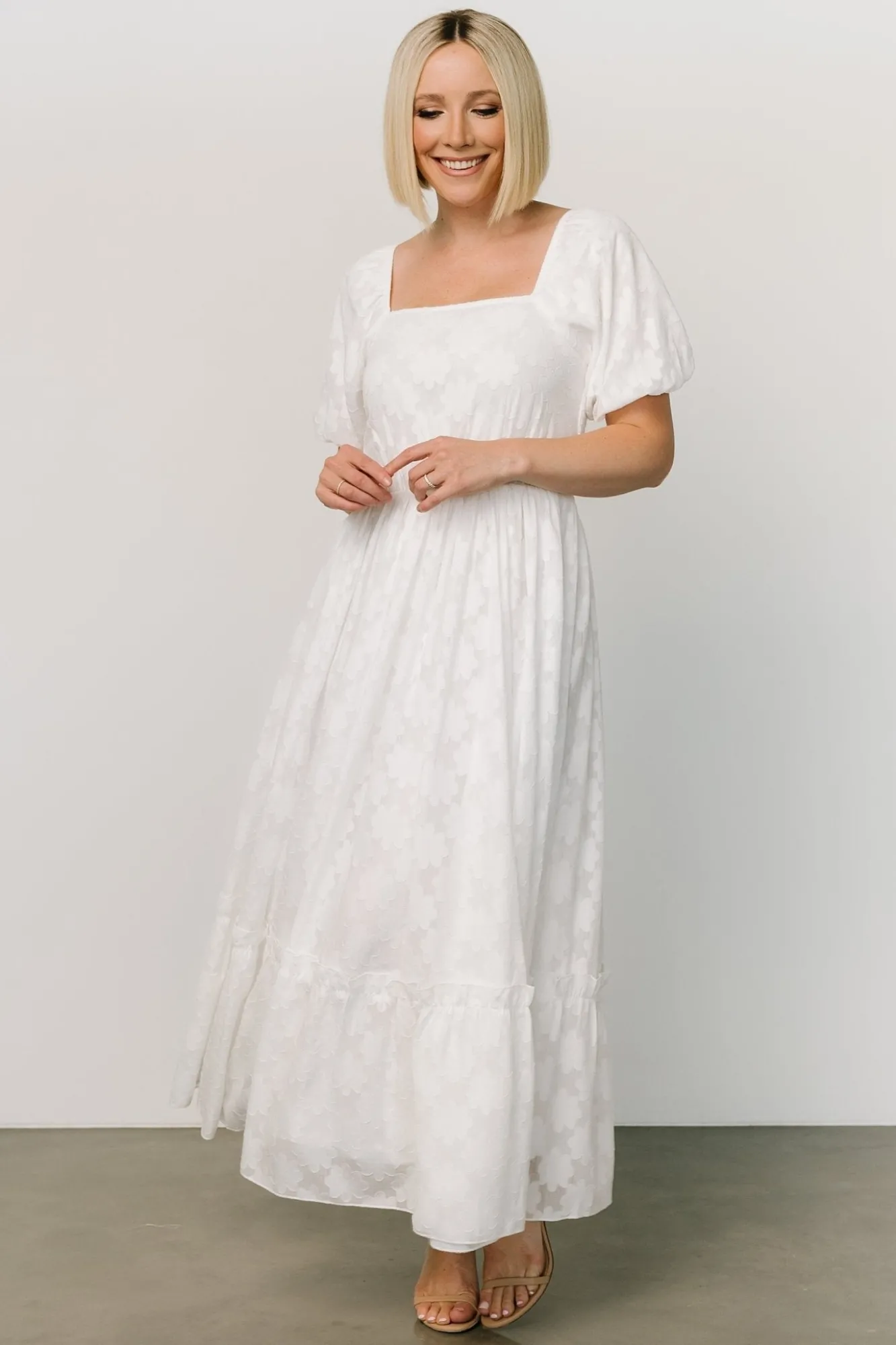 Baltic Born Alta Jacquard Maxi Dress | Off White