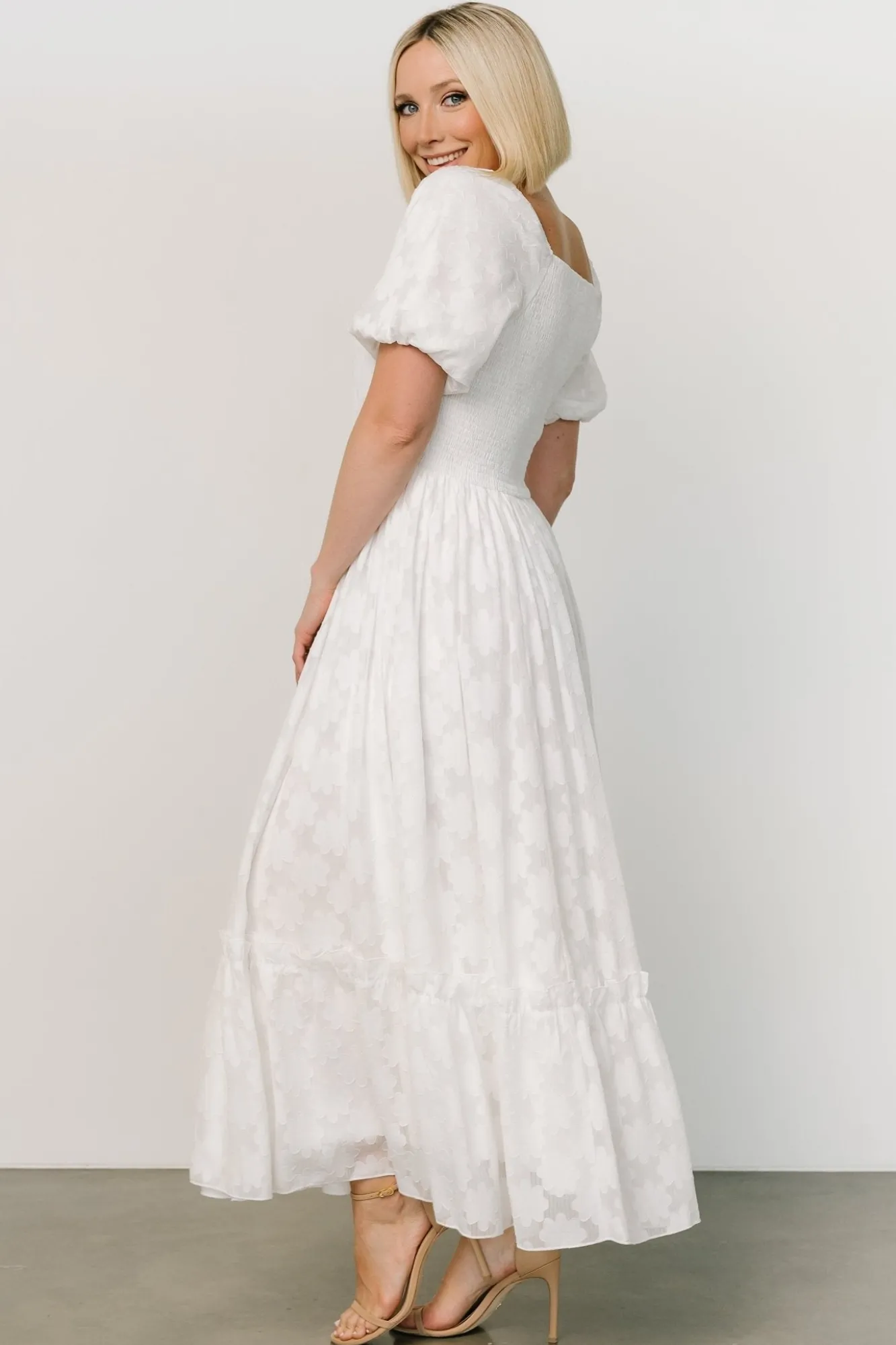 Baltic Born Alta Jacquard Maxi Dress | Off White