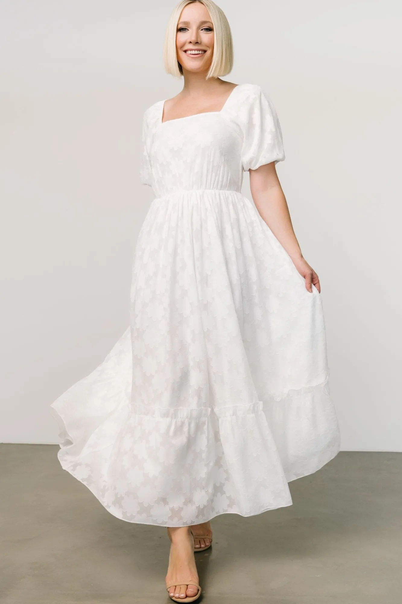 Baltic Born Alta Jacquard Maxi Dress | Off White