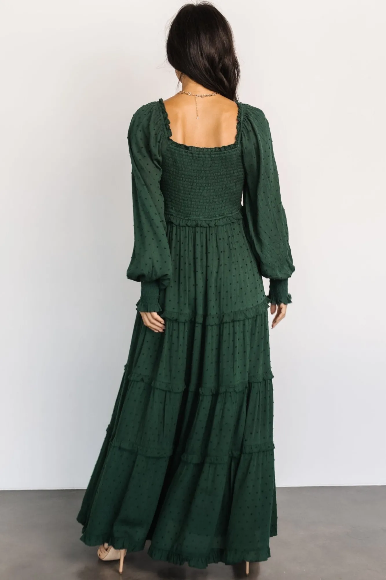 Baltic Born Amanda Smocked Dotted Maxi Dress |
