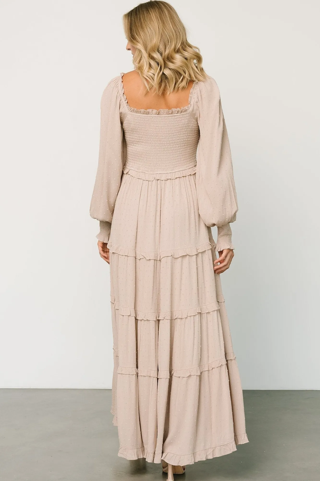 Baltic Born Amanda Smocked Dotted Maxi Dress |