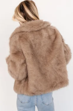 Baltic Born Amarante Faux Fur Coat | Beige Mink