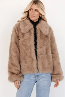 Baltic Born Amarante Faux Fur Coat | Beige Mink