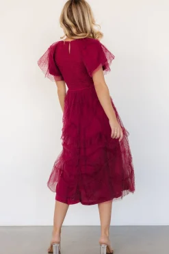 Baltic Born Ambrose Dotted Tulle Midi Dress |