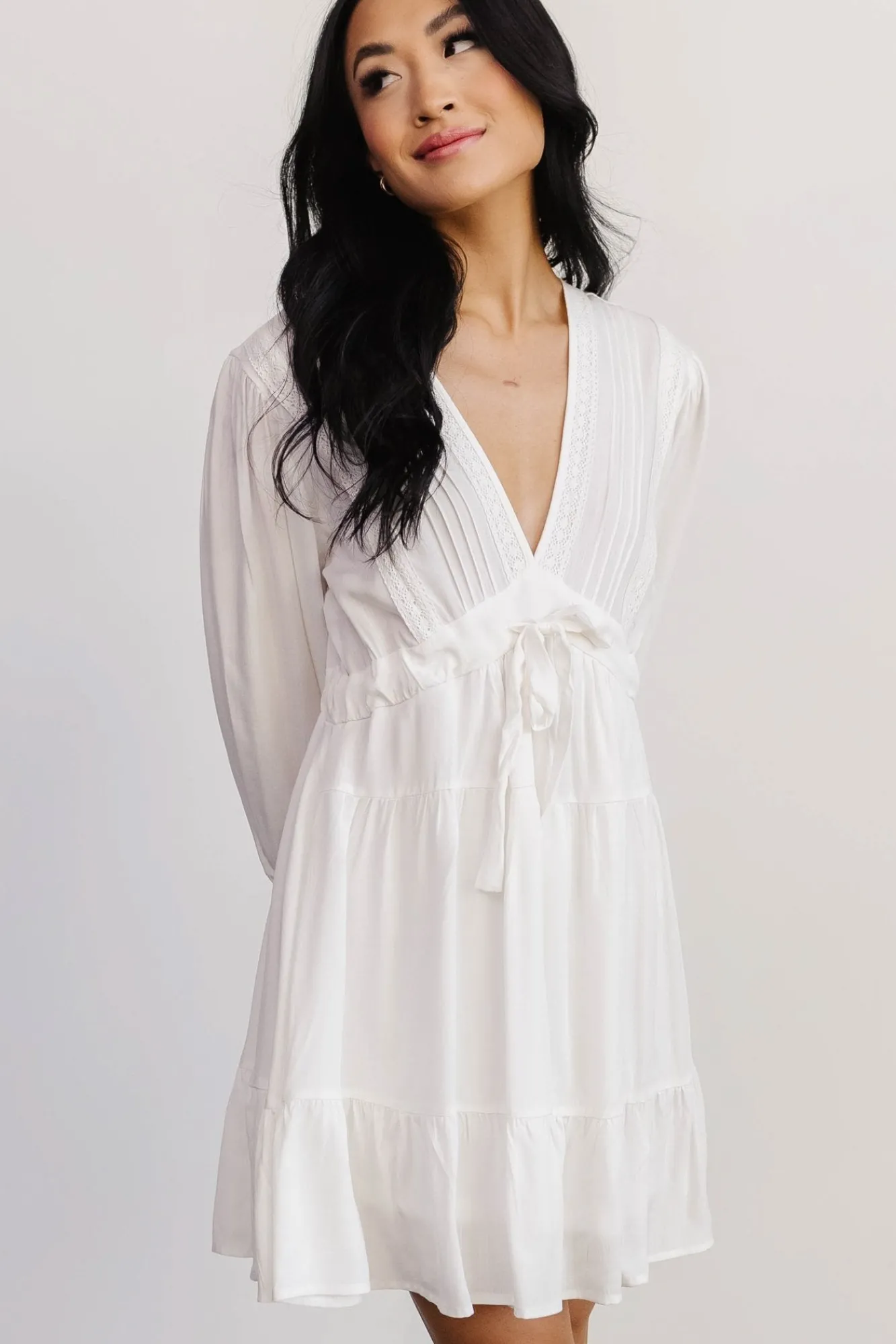 Baltic Born Amelia Boho Mini Dress | Off White