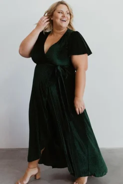 Baltic Born Andi Ribbed Velvet Wrap Dress |