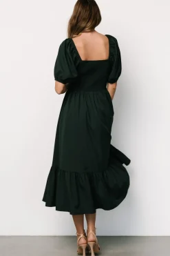 Baltic Born Andrea Pleated Midi Dress | Forest Green