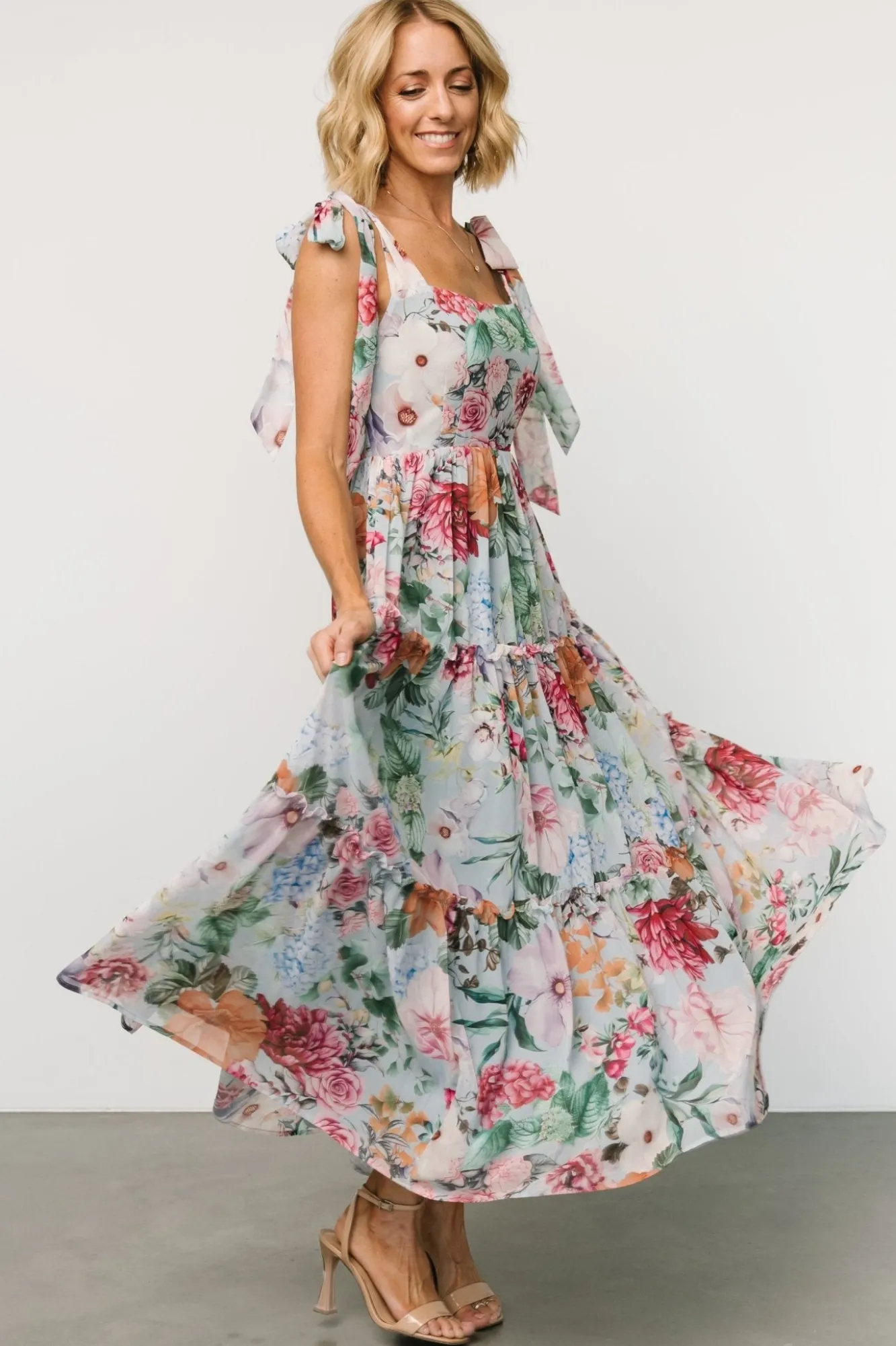 Baltic Born Anita Maxi Dress | Light Blue Multi Floral