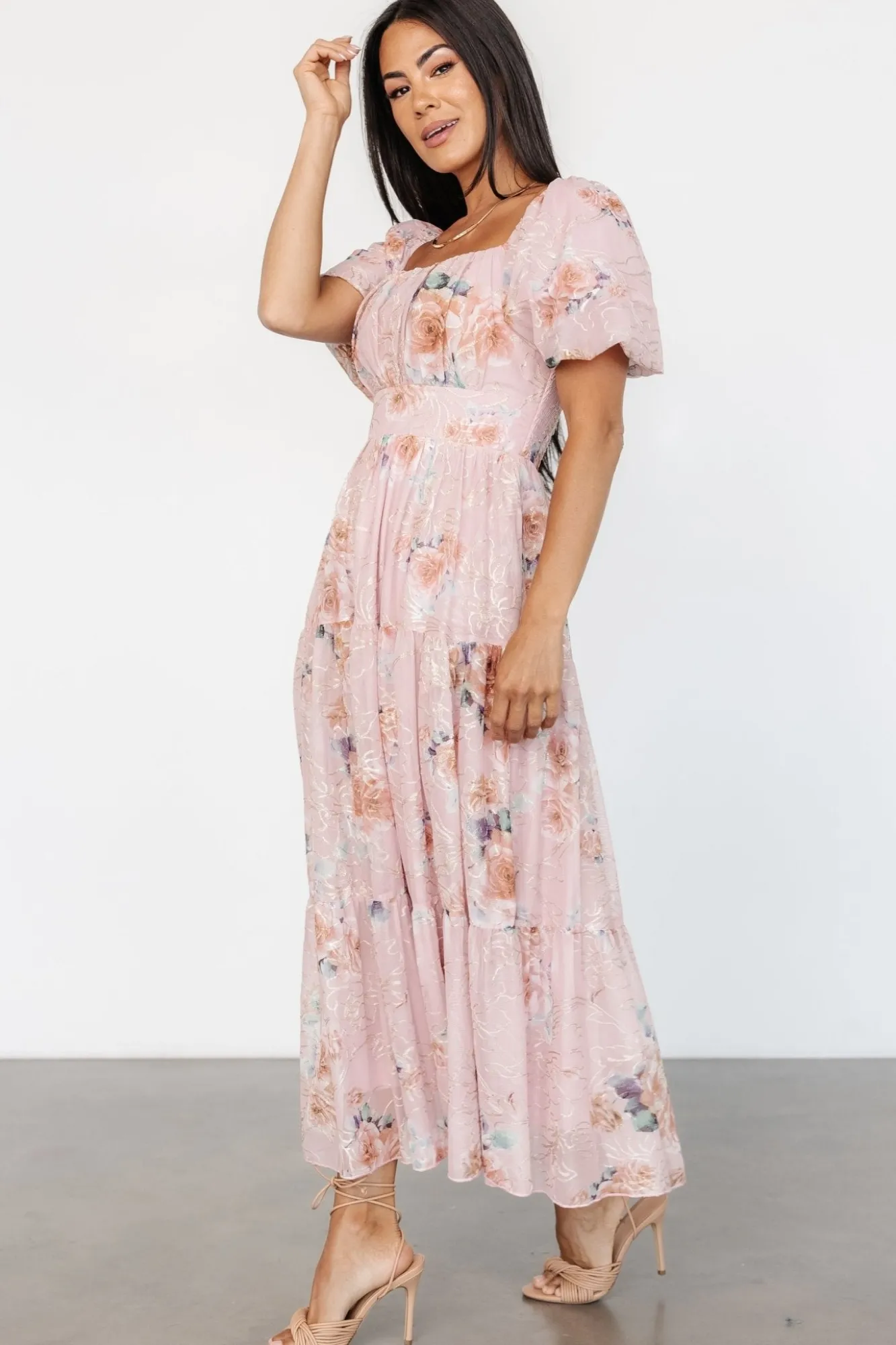 Baltic Born Annabeth Midi Dress | Blush Floral