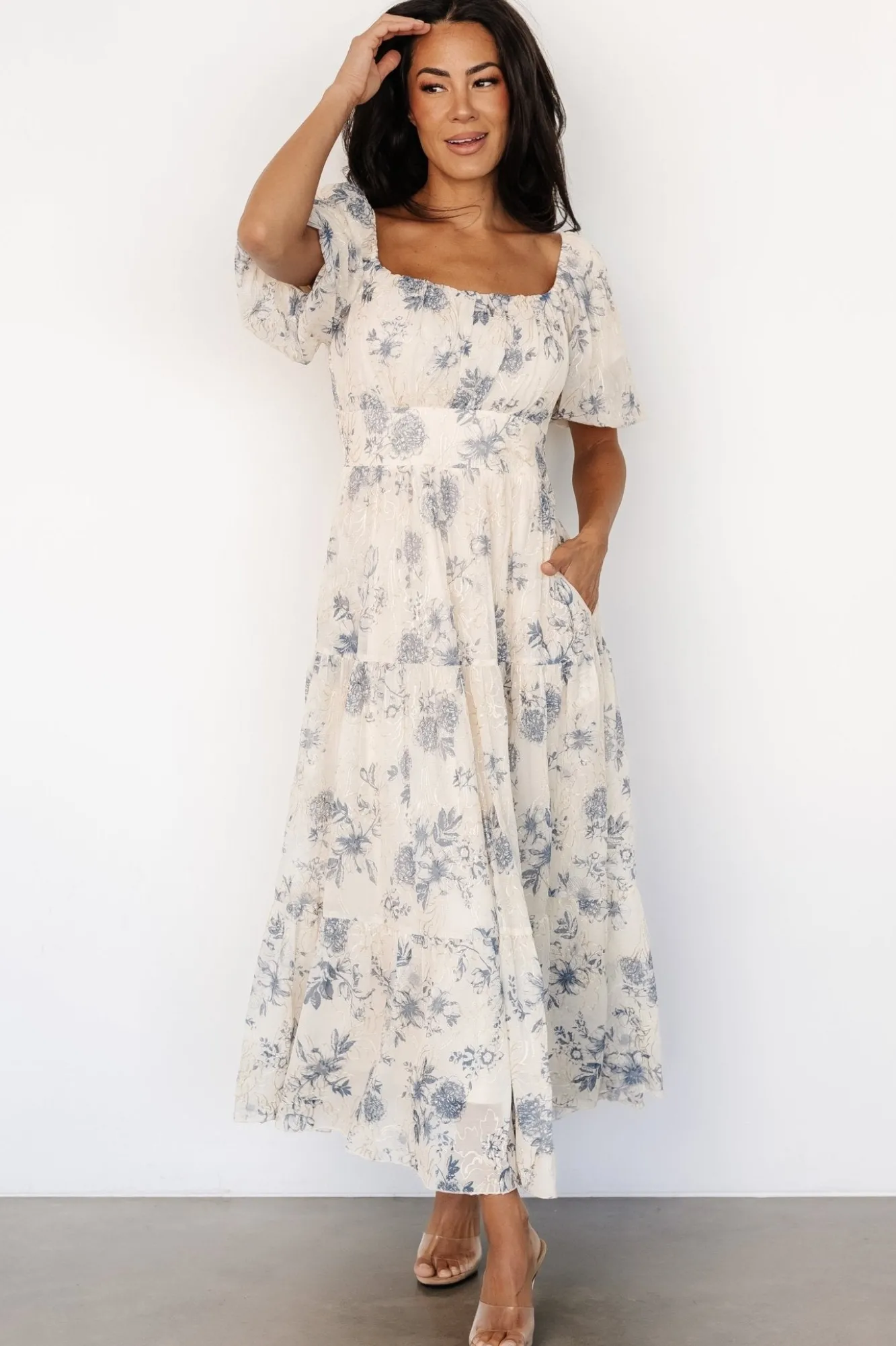 Baltic Born Annabeth Midi Dress | Cream + Slate Floral