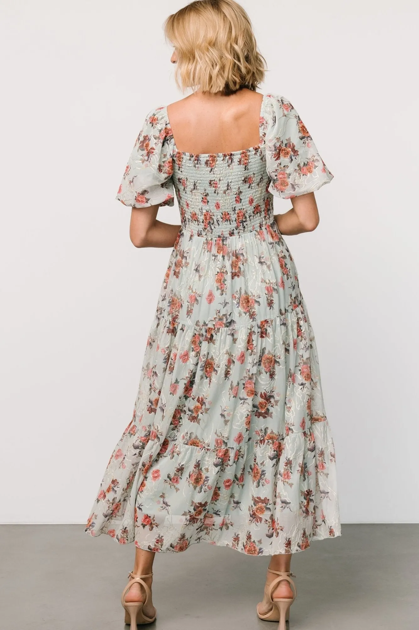 Baltic Born Annabeth Midi Dress | Eucalyptus Floral