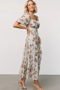 Baltic Born Annabeth Midi Dress | Eucalyptus Floral
