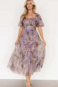 Baltic Born Annabeth Midi Dress | Lavender Floral