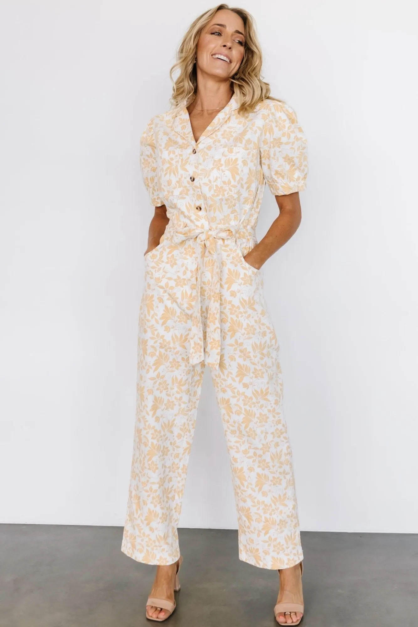Baltic Born Annalise Jumpsuit | White + Yellow