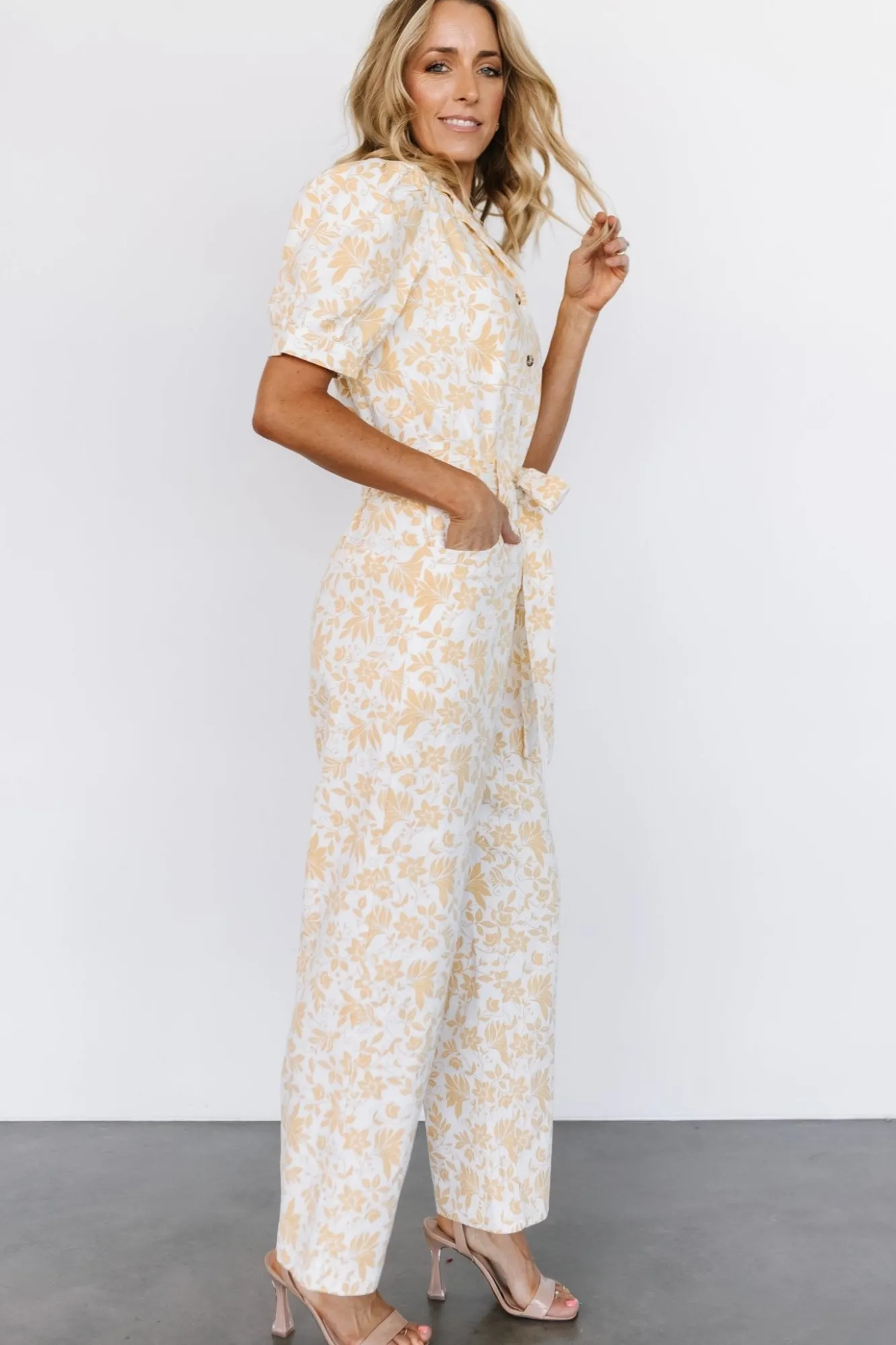 Baltic Born Annalise Jumpsuit | White + Yellow