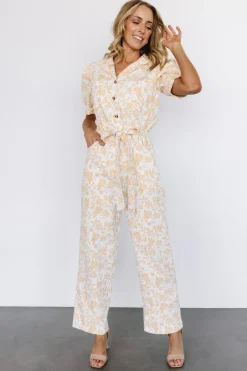 Baltic Born Annalise Jumpsuit | White + Yellow