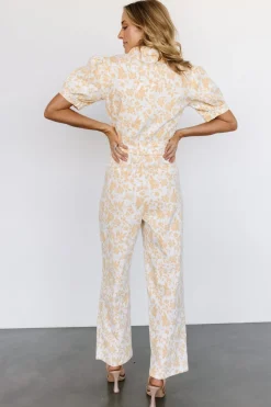 Baltic Born Annalise Jumpsuit | White + Yellow