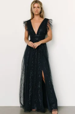 Baltic Born Annika Sequin Mesh Maxi Dress |