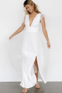 Baltic Born Annika Sequin Mesh Maxi Dress | Off White