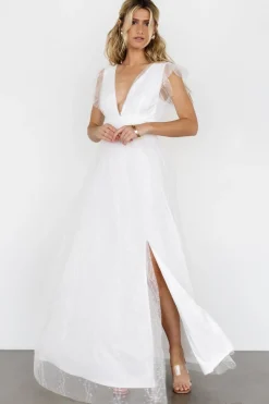 Baltic Born Annika Sequin Mesh Maxi Dress | Off White