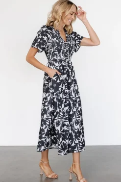 Baltic Born Annise Midi Dress | Black Floral
