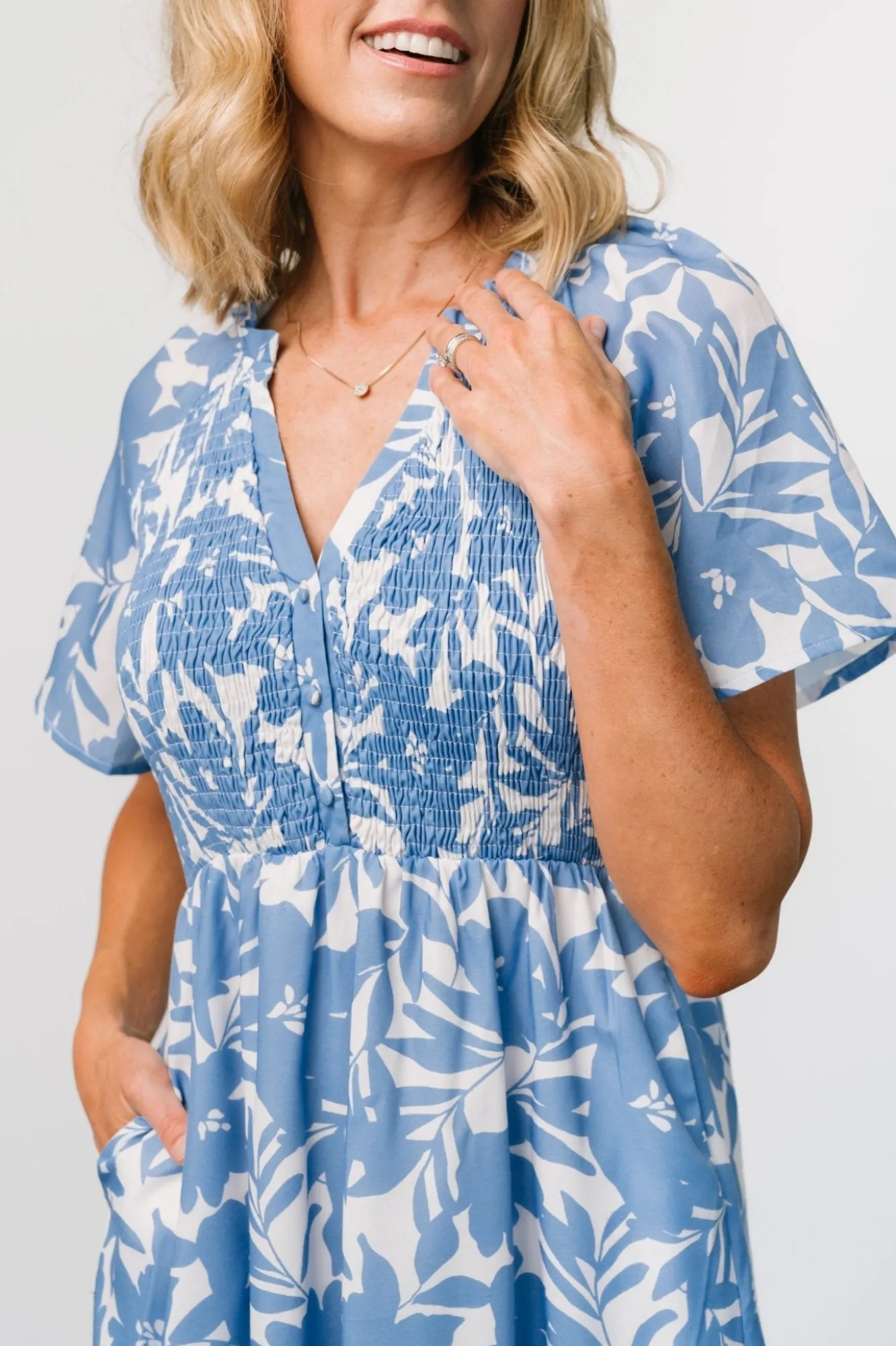 Baltic Born Annise Midi Dress | Blue Floral