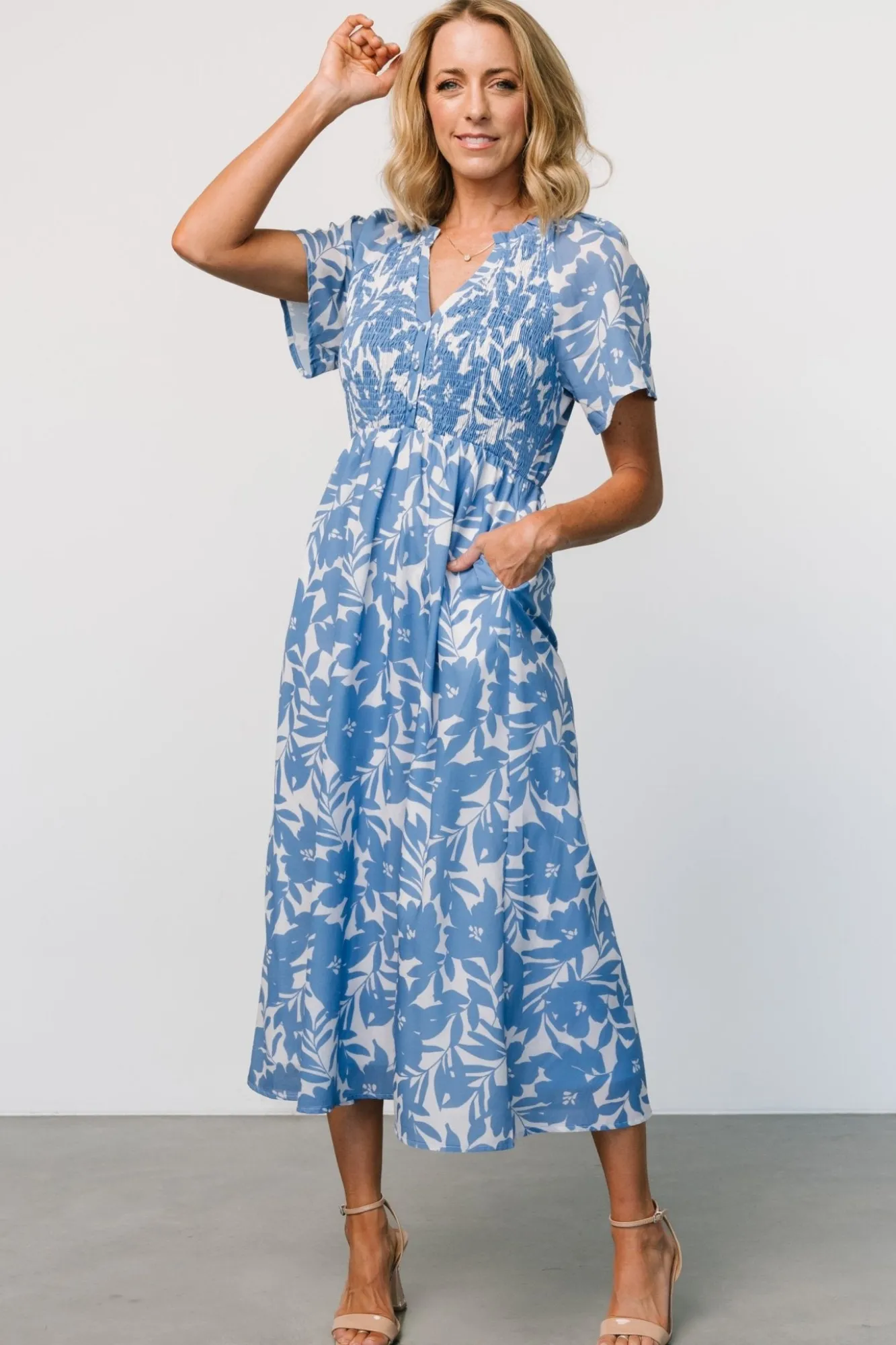 Baltic Born Annise Midi Dress | Blue Floral