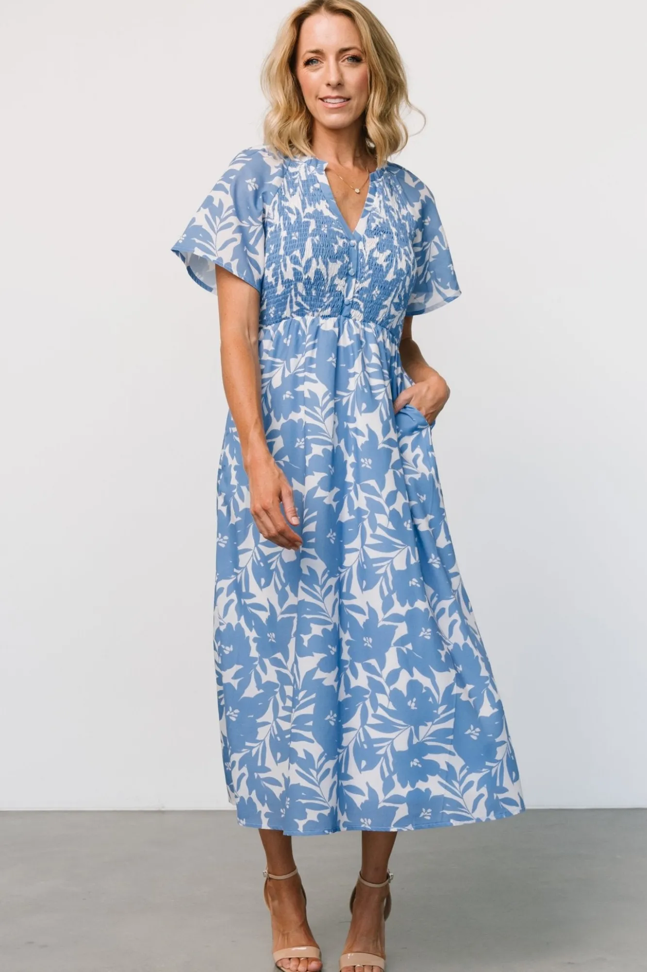 Baltic Born Annise Midi Dress | Blue Floral