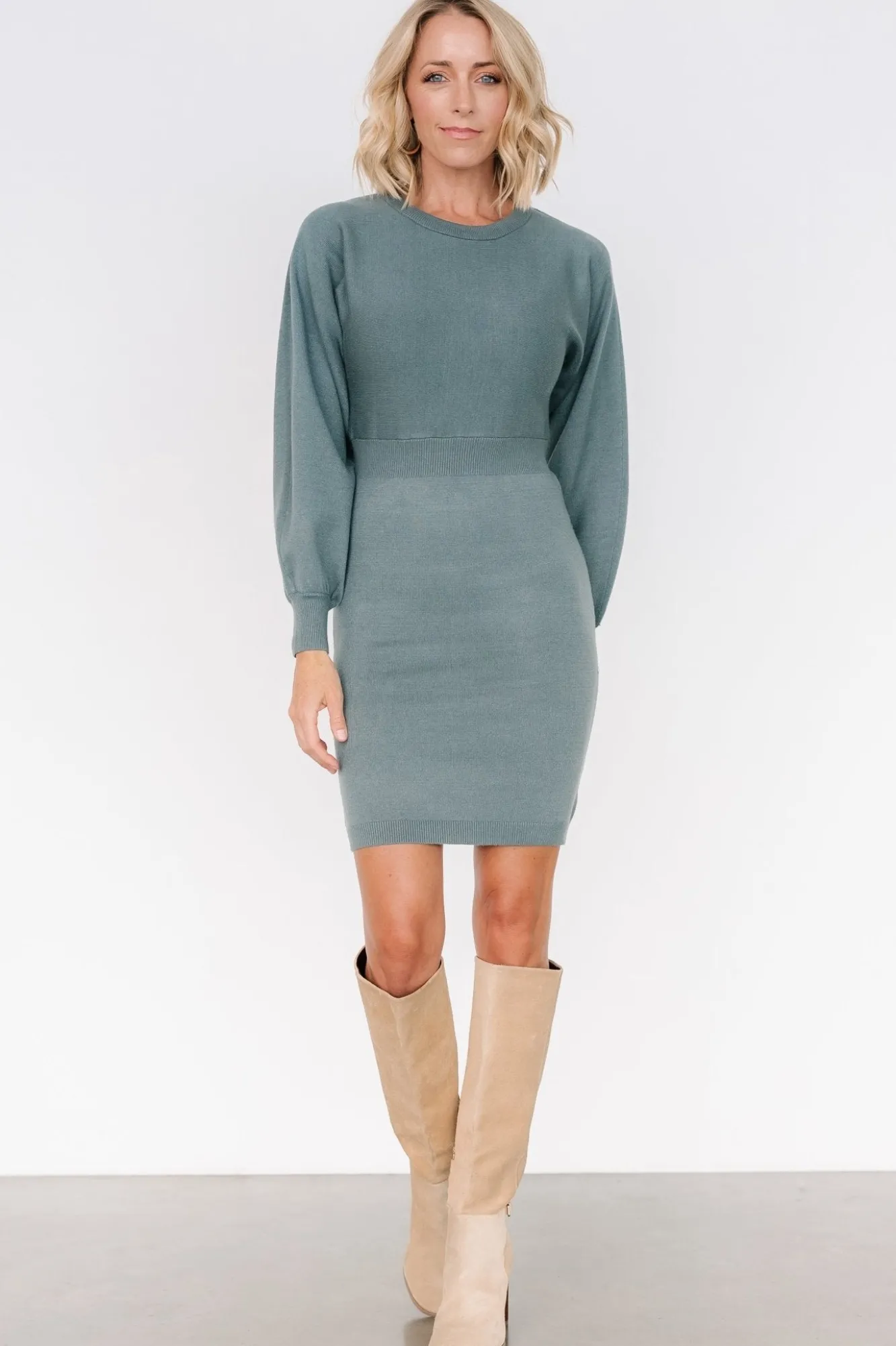 Baltic Born Anson Sweater Dress | Winter Green